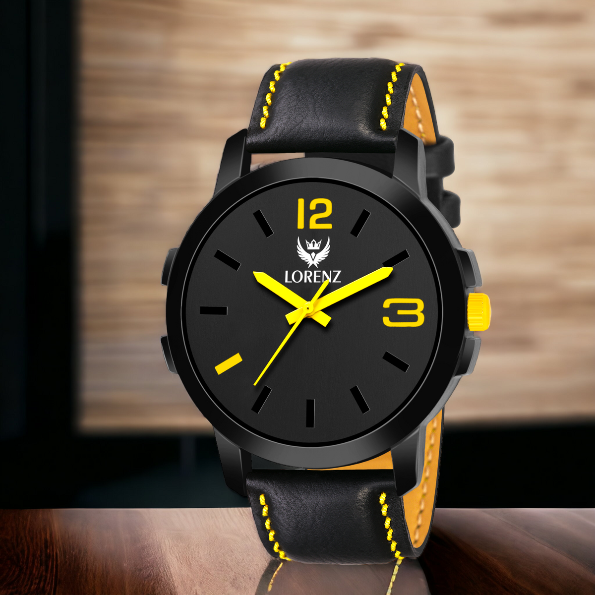 Lorenz Black & Yellow Casual Watch For Men – Lorenz Fashion