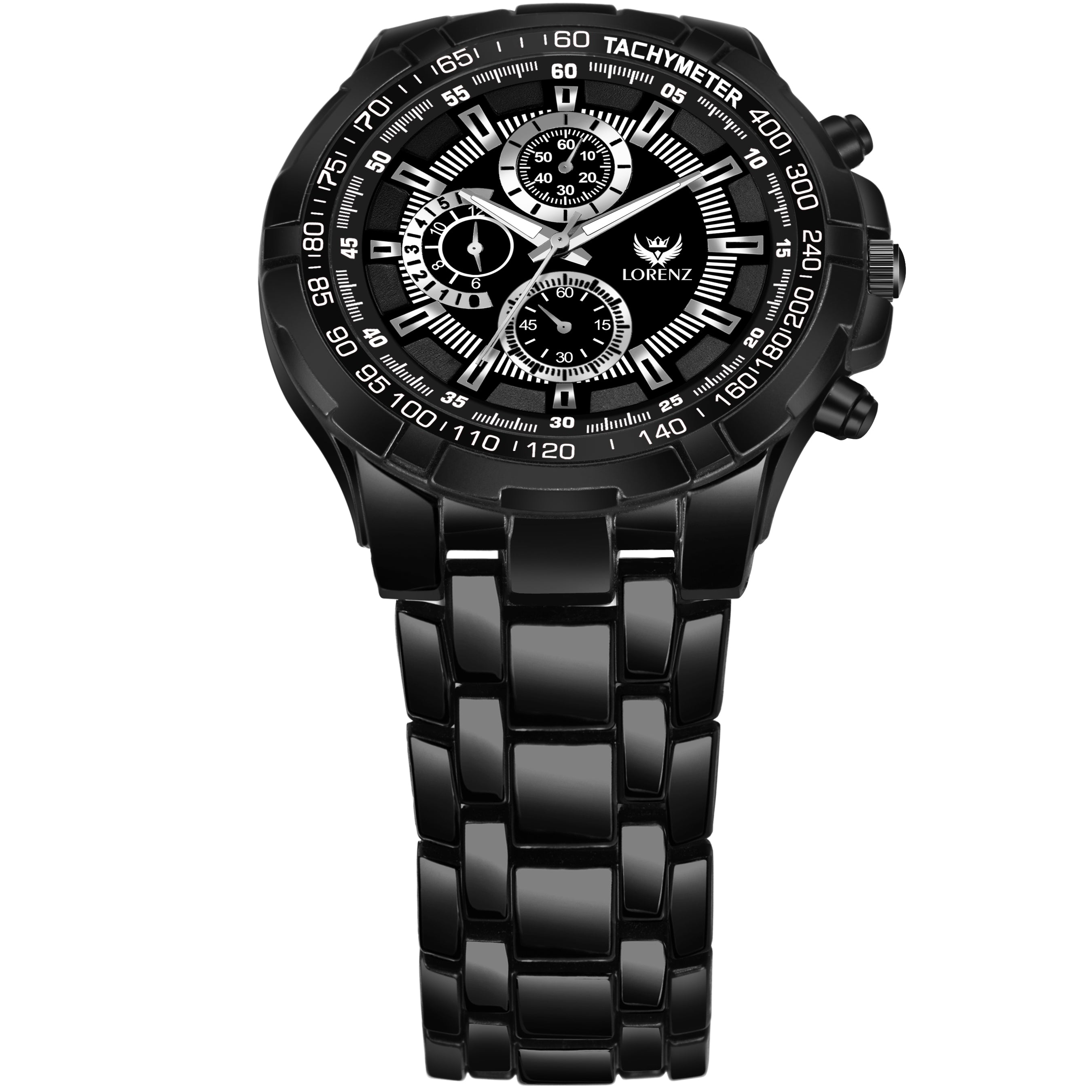 Lorenz Unisex Black & White Dial Analog Watch