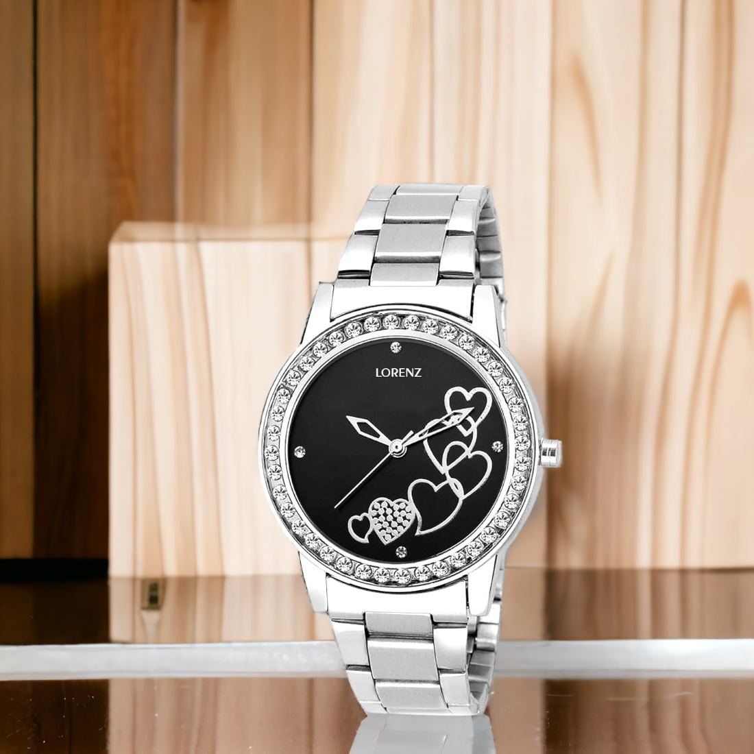 LORENZ Heart - Silver Chain Watch For Women