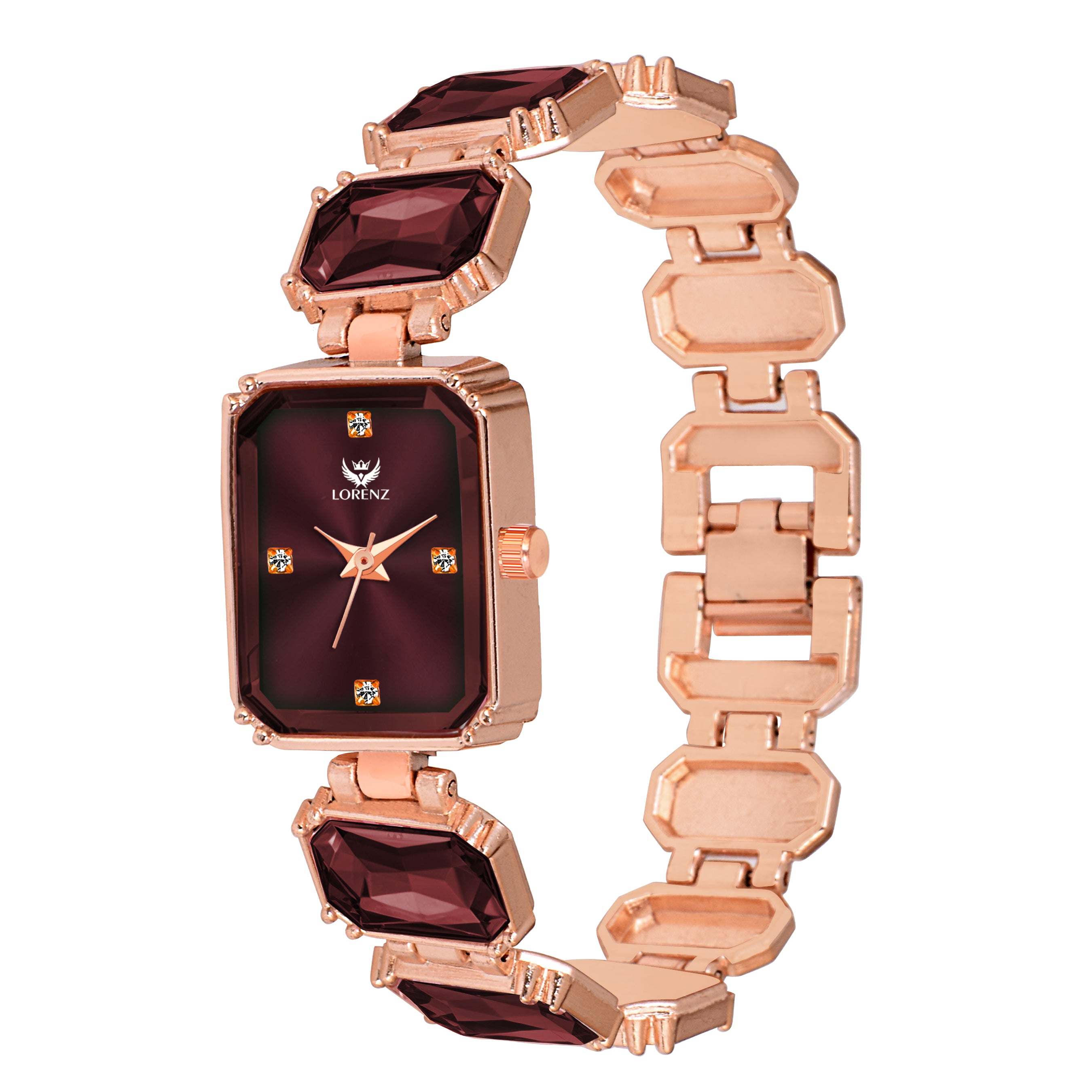 Stylish Crystal Studded Analog Bracelet Watch – AS-139A