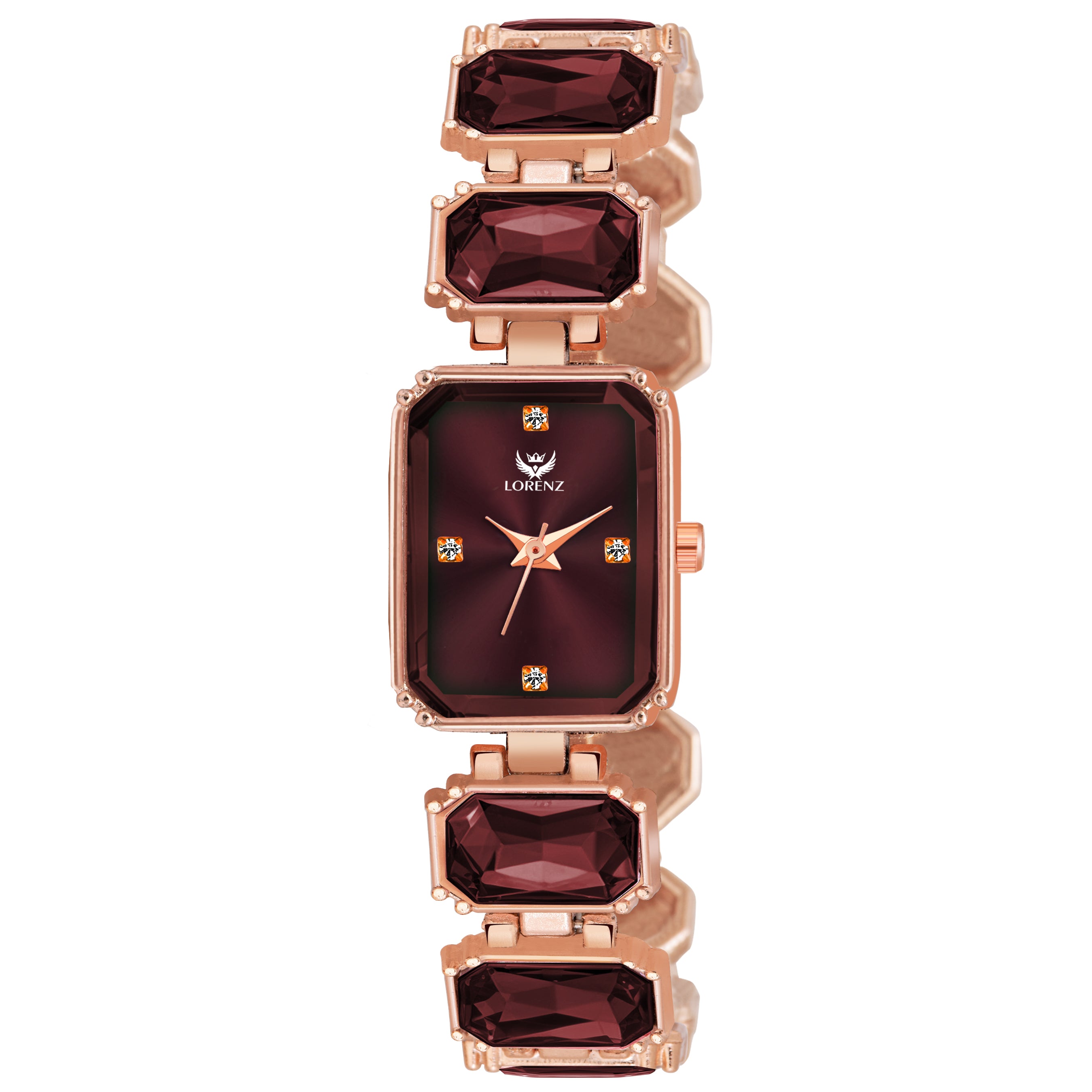 Stylish Crystal Studded Analog Bracelet Watch – AS-139A