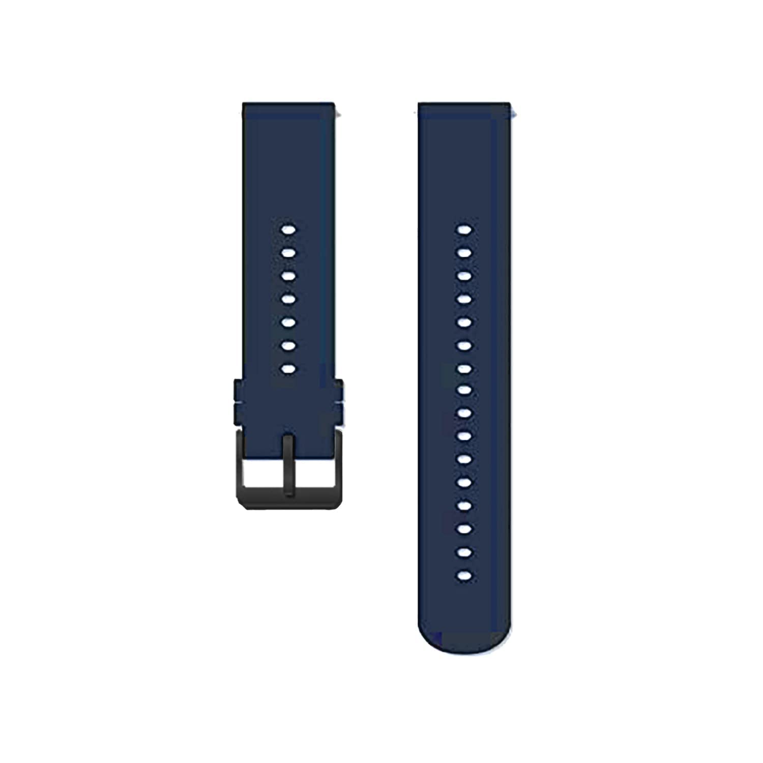 Lorenz Silicone 22MM Replacement Watch Strap With Buckle Lock Compatible with Boat Xtend, Boat Xtend Pro, Noise Colorfit Pulse 2 Max, Noise Pulse Go Buzz, Fireboltt Phoenix & all other Watches (Blue,Grey)