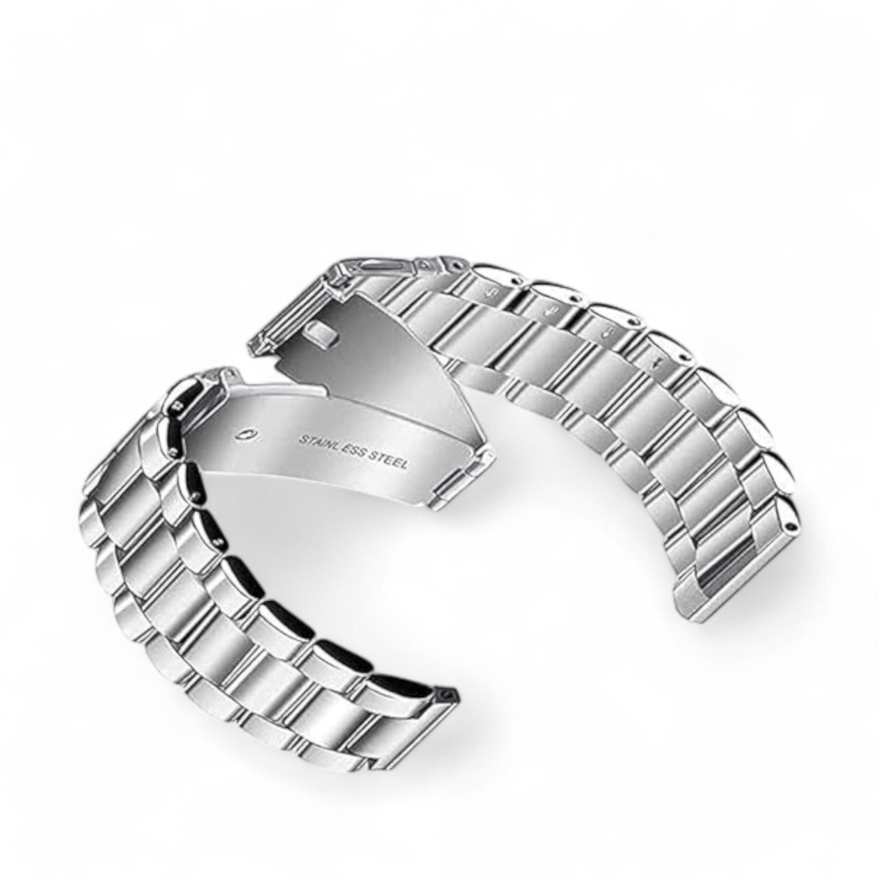 LORENZ 22 MM Stainless Steel Chain Strap for Men & Women (Silver)