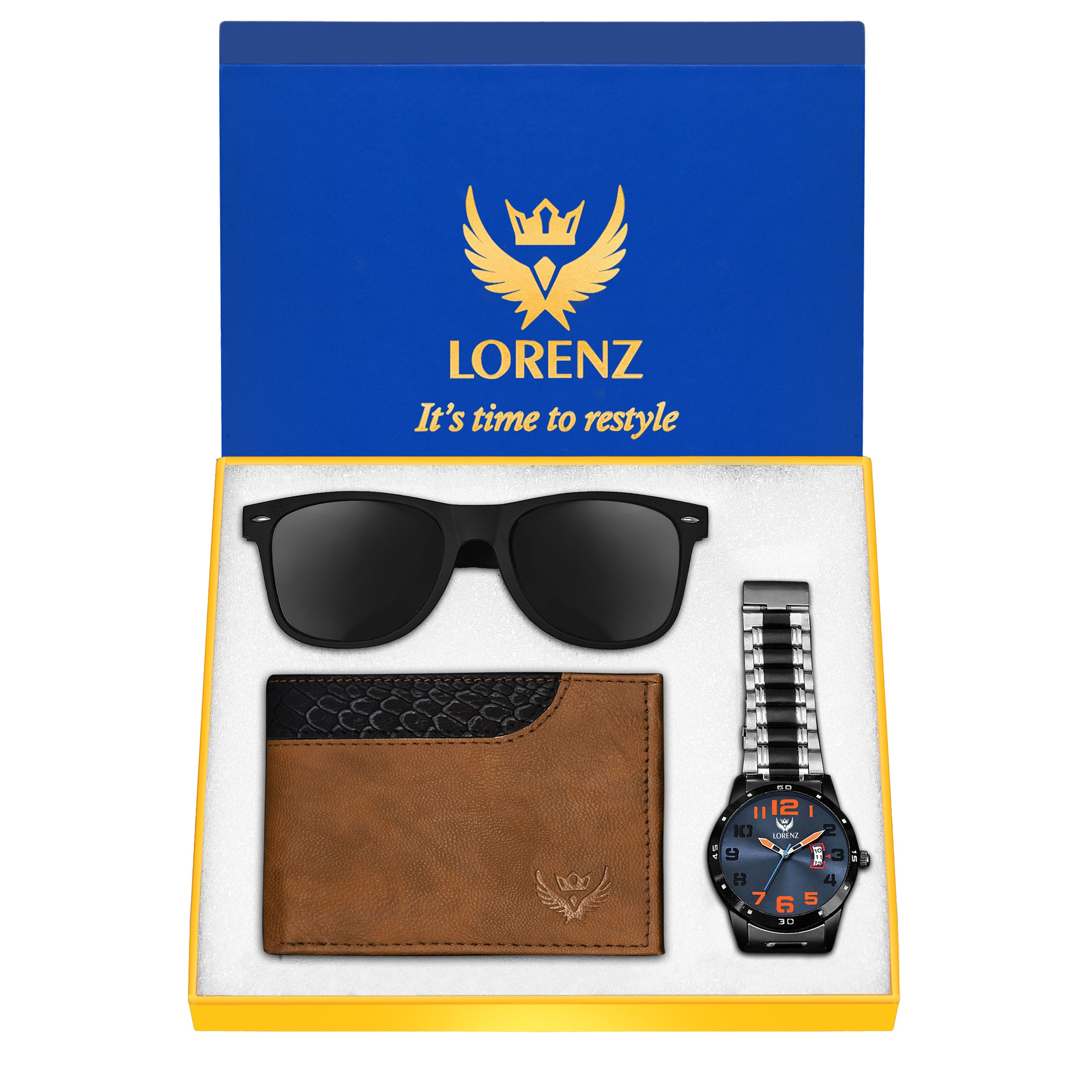 Lorenz Men's Classic Combo (Blue/Brown/Black)