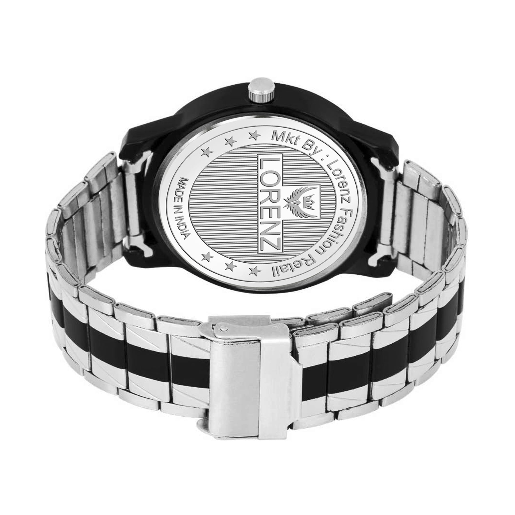 Lorenz Combo of Black Dial Watch & Black Wallet for Men- CM-3066WL-33