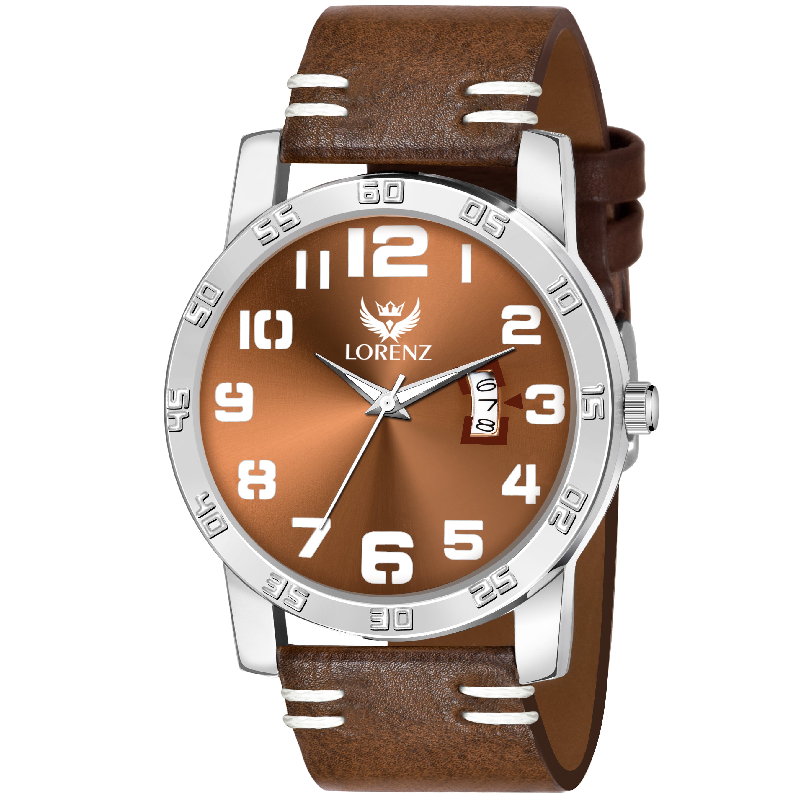 Lorenz Combo of Brown Dial Watch & Brown Wallet for Men- CM-3070WL-53