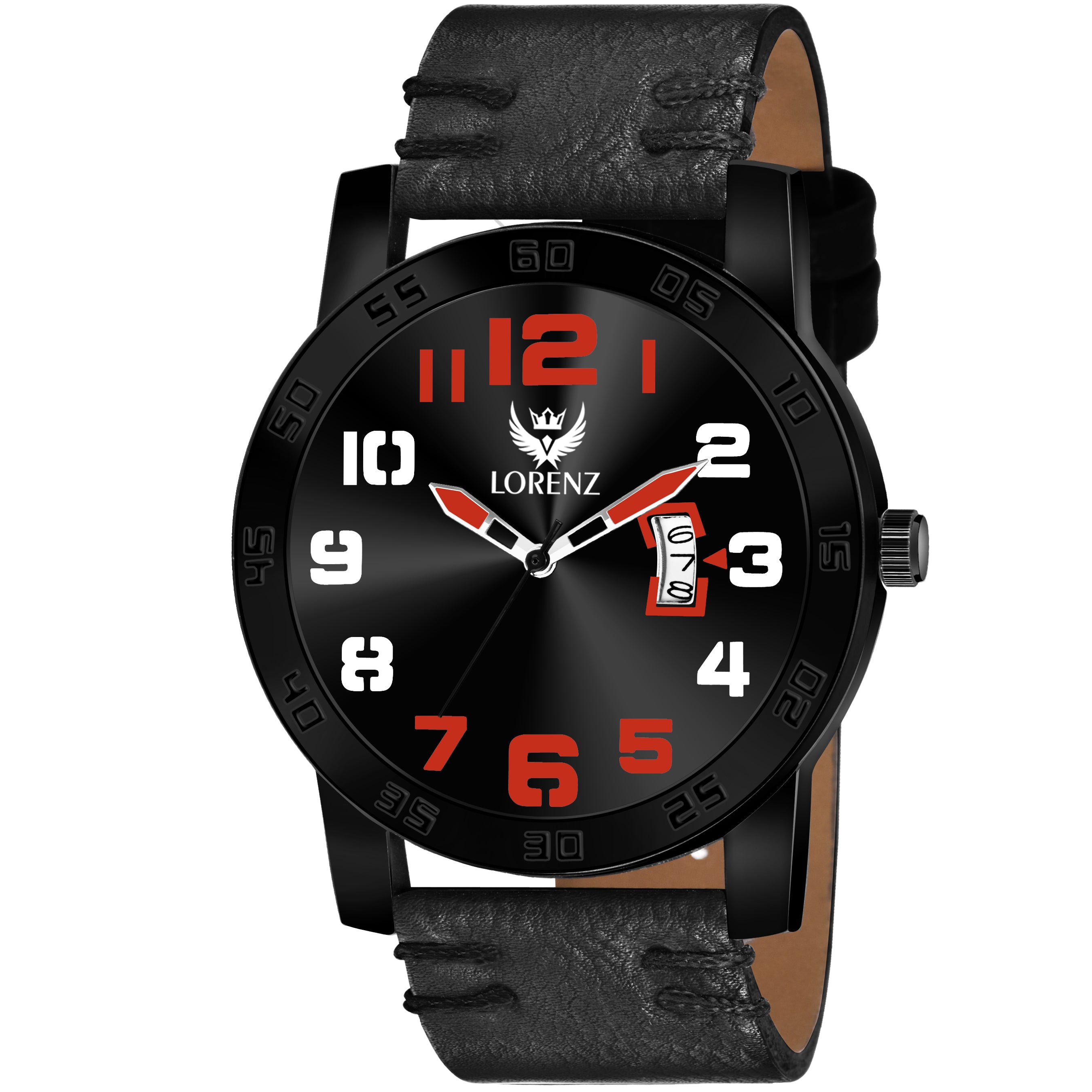 Lorenz Combo of Black Dial Watch & Black Wallet for Men- CM-3071WL-33