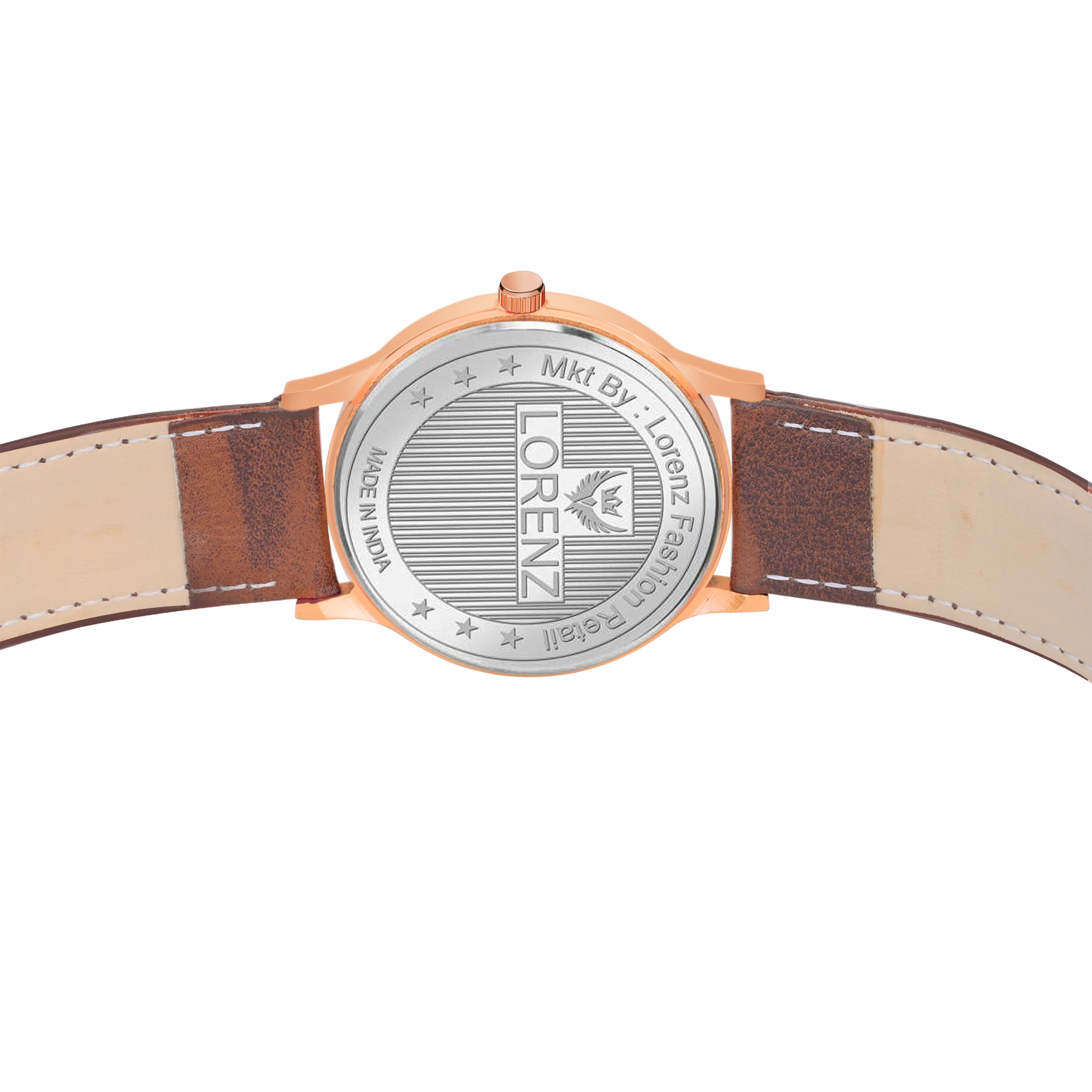LORENZ Slim Black Dial Watch & Brown Wallet Combo for Men and Boys- CM-4053WL-56