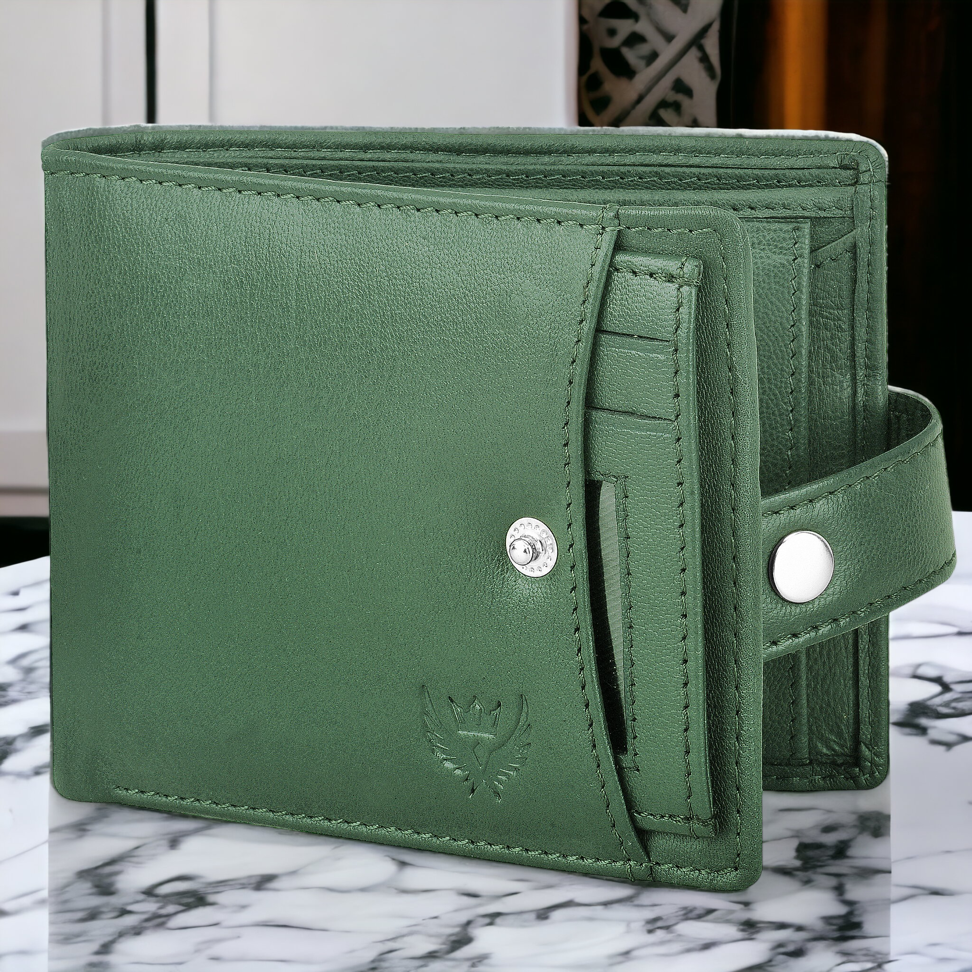 Mens online green wallet