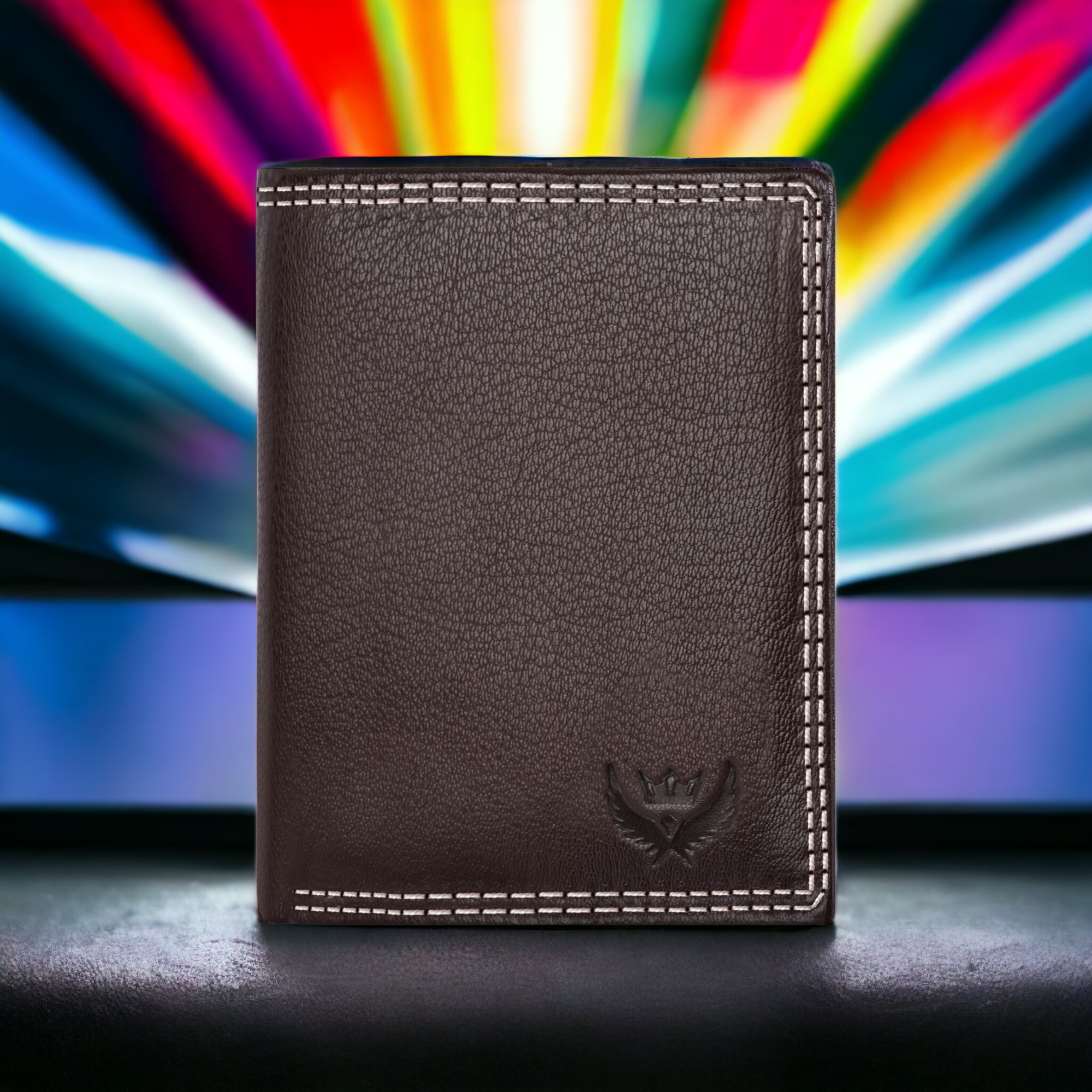 Lorenz Dark Brown Genuine Leather RFID Blocking Bi-Fold Wallet (Unisex)
