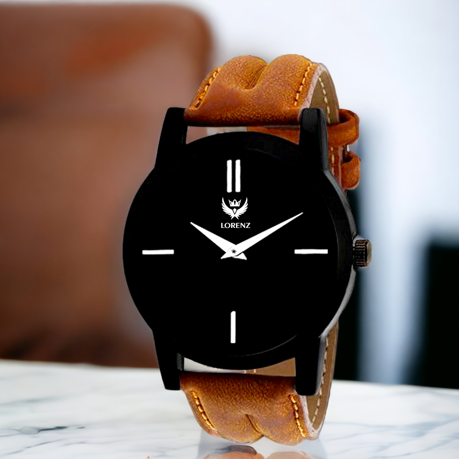 Lorenz Black Dial Men's Analog Wrist Watch- MK-1013A