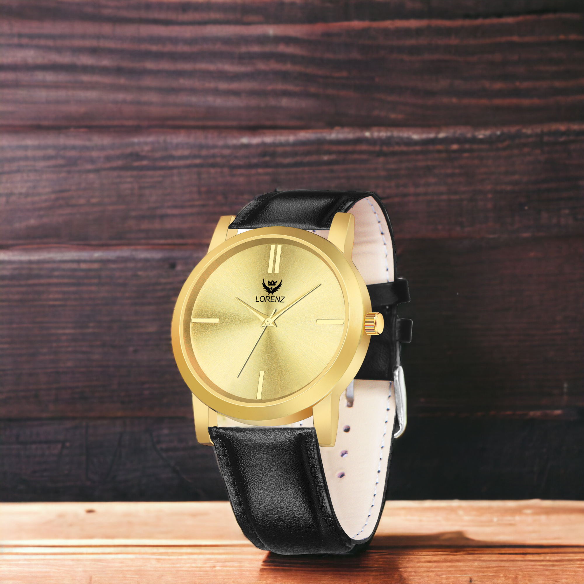 Lorenz Analogue Golden Black Watch -MK-4036R
