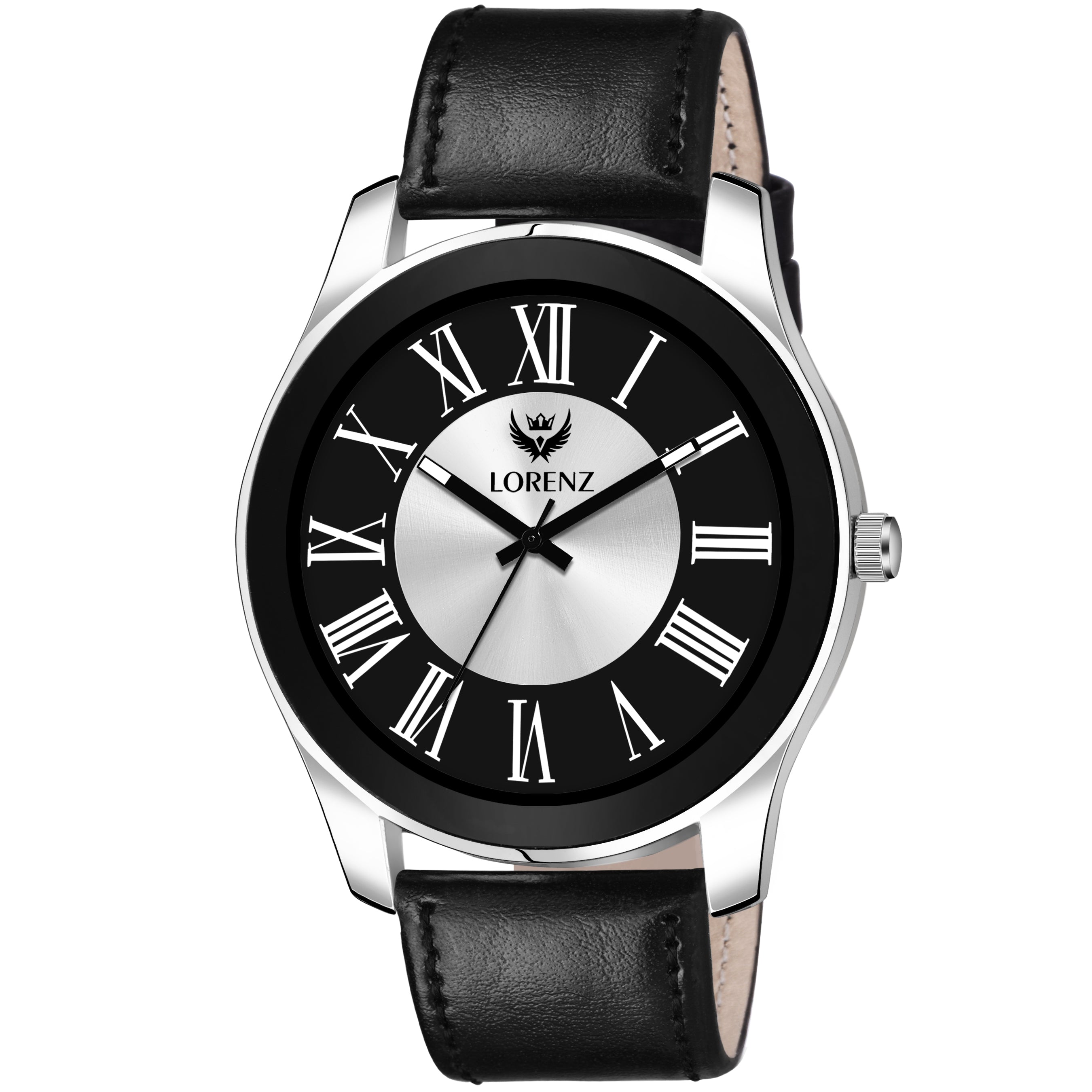 black and silver watch