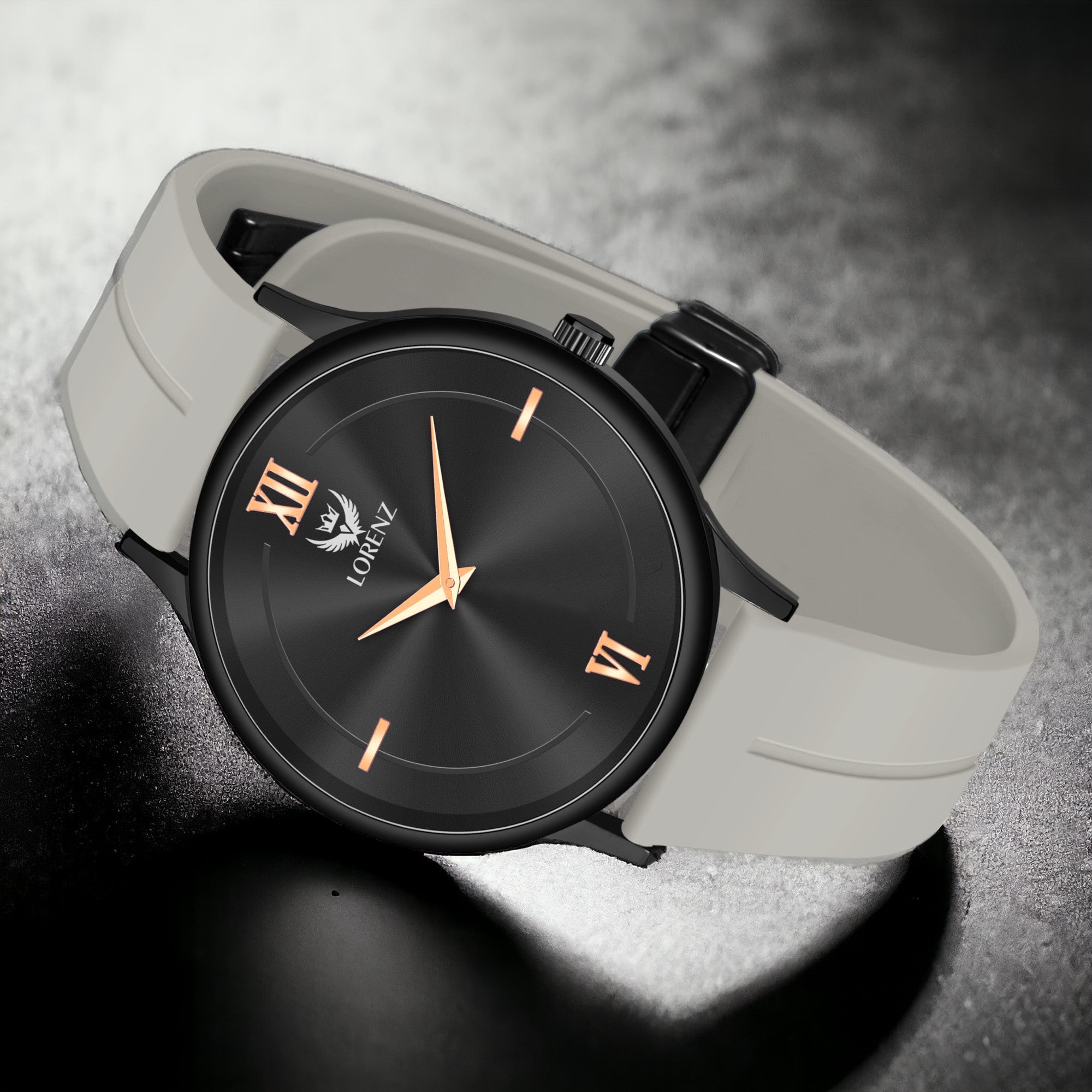 Lorenz Slim Analog Watch with Grey Magnetic Strap (Unisex)