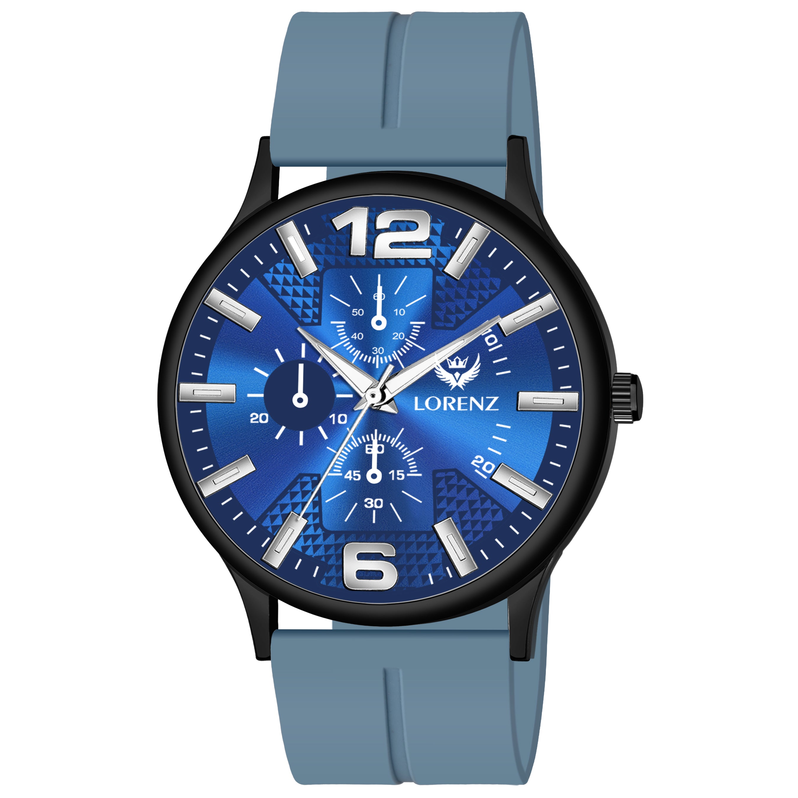 Lorenz Slim Analog Watch with Blue Magnetic Strap