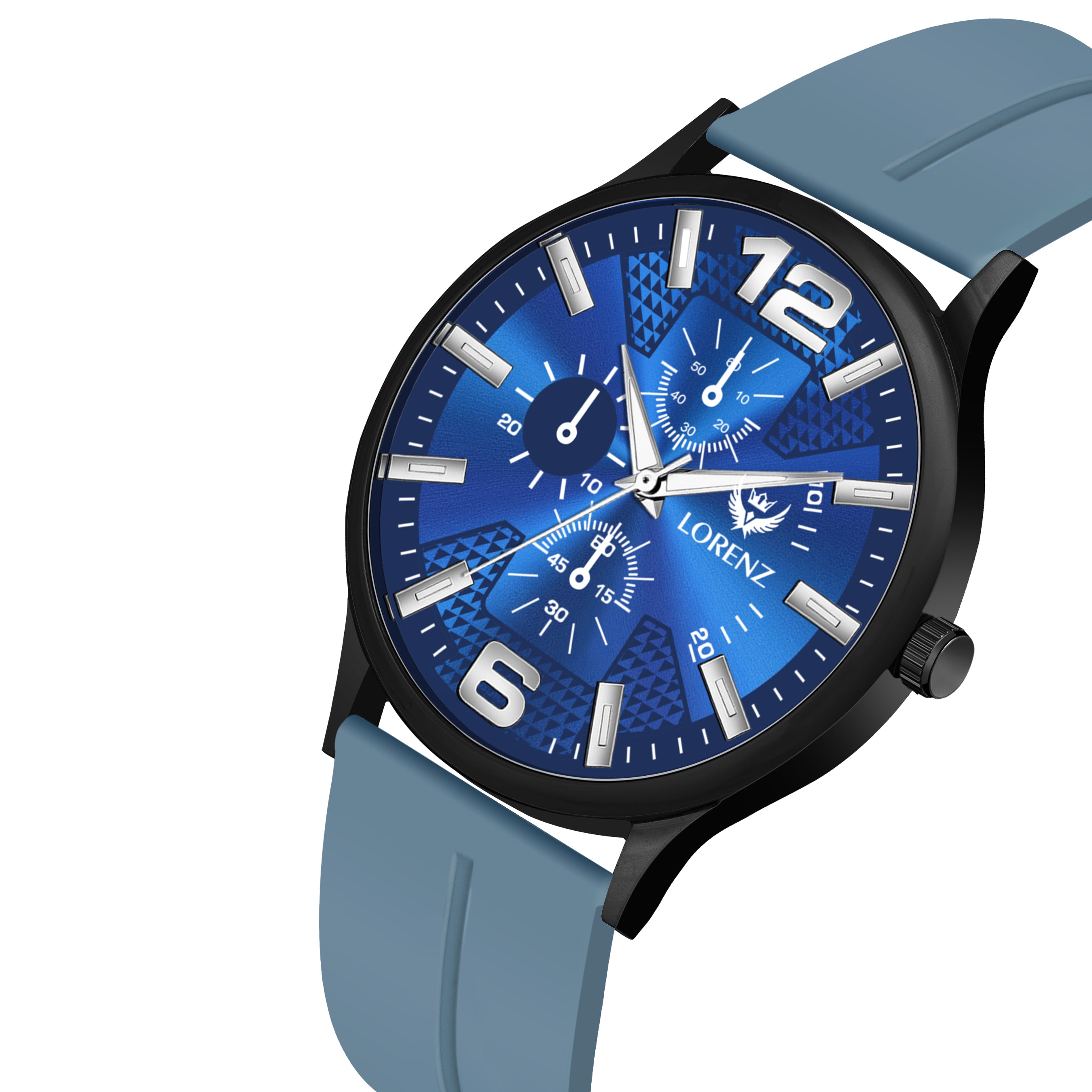 Lorenz Slim Analog Watch with Blue Magnetic Strap