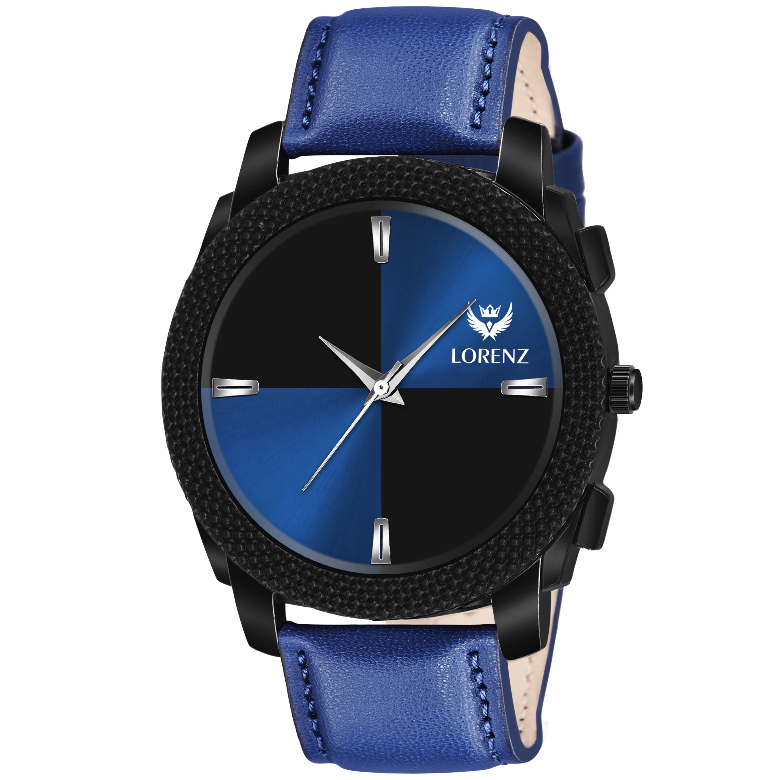 black and blue watch