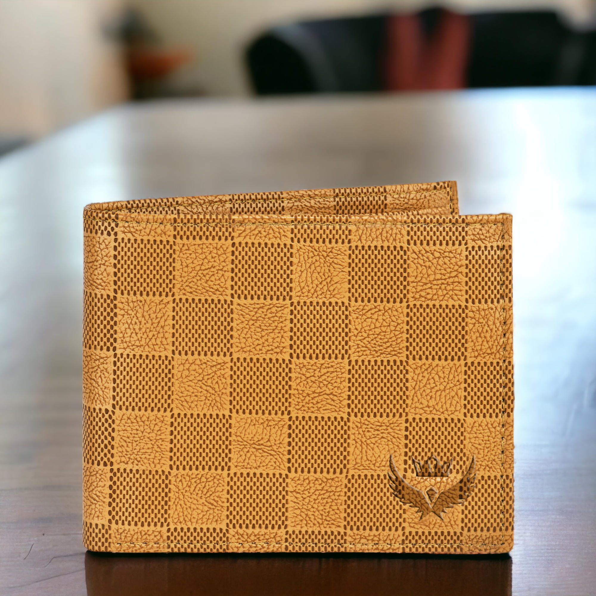 Lorenz Brown Bi-Fold Synthetic Leather Wallet