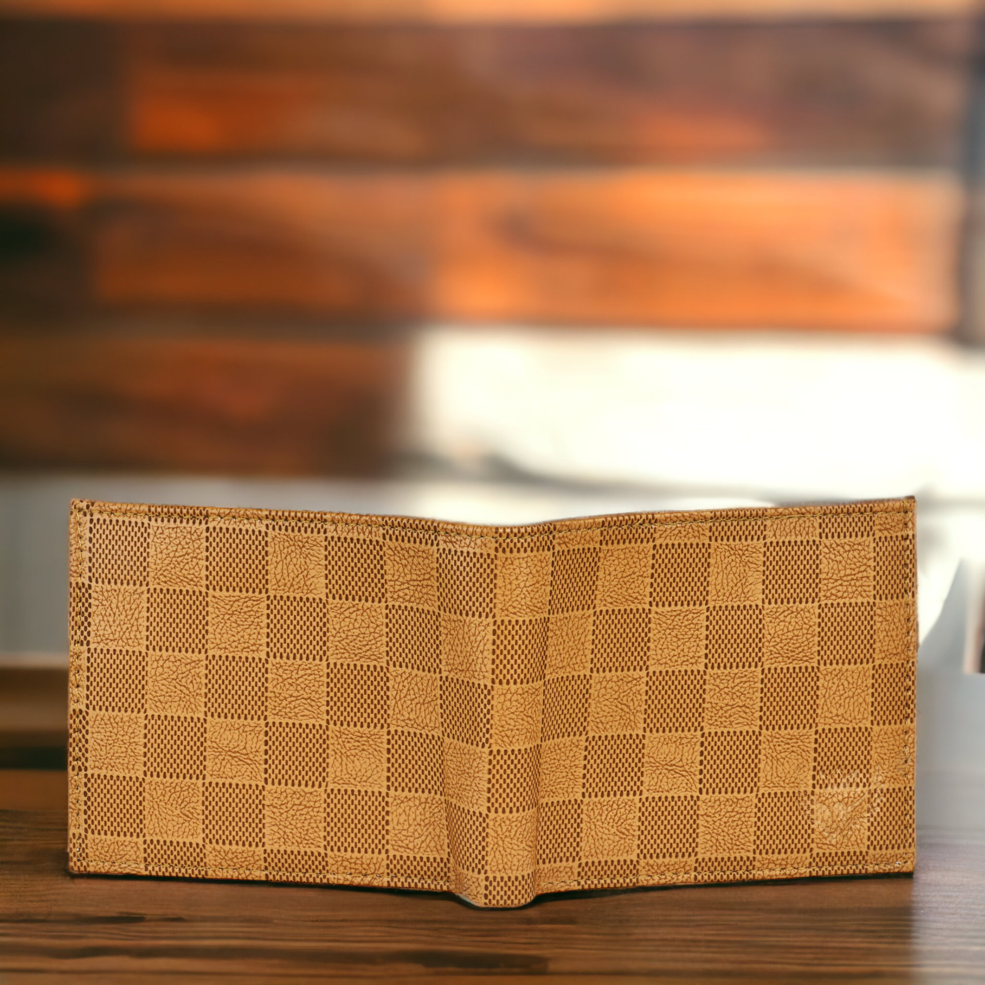 Lorenz Brown Bi-Fold Synthetic Leather Wallet