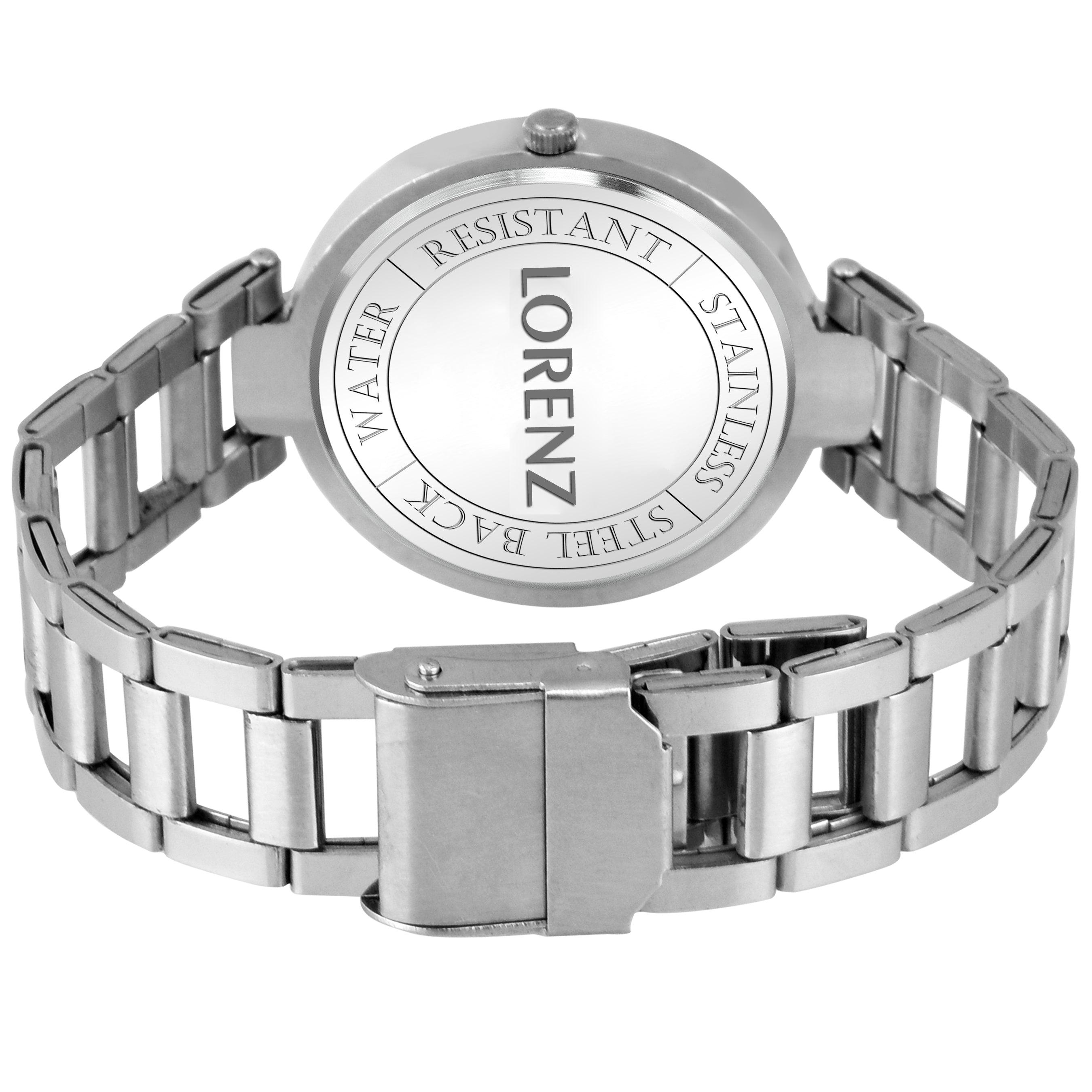 Lorenz Stainless Steel Black Dial Watch for Women & Girls- AS-43A - Lorenz Fashion