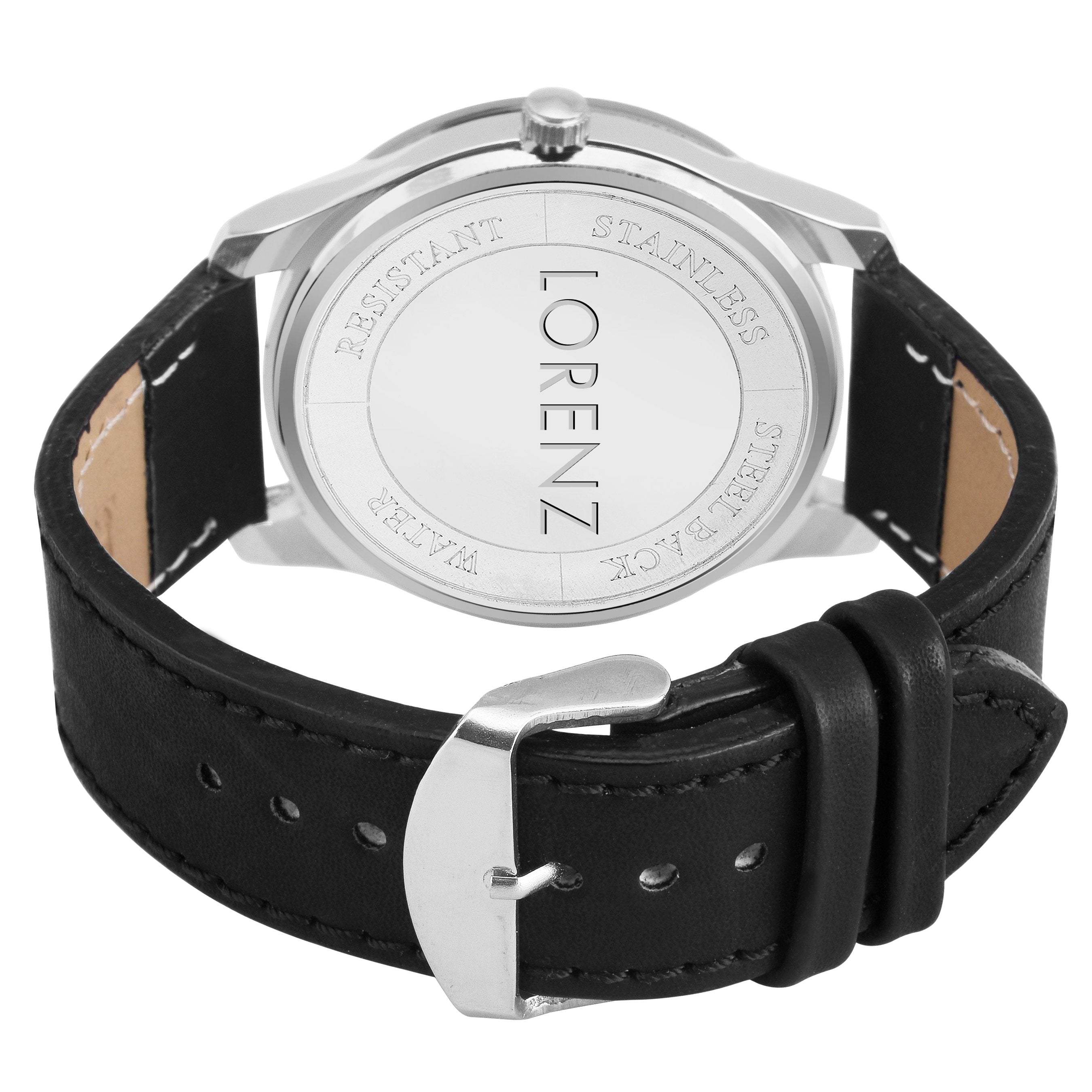 Lorenz Analogue Black Dial Men's Watch- MK-109A - Lorenz Fashion