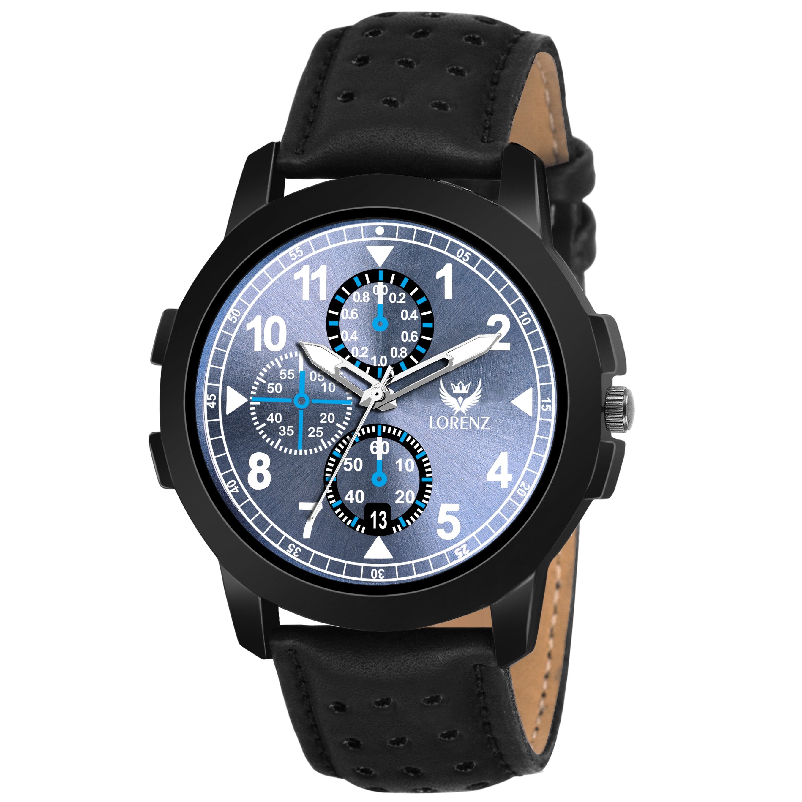 Lorenz CM-2018WL-01 Combo of Men's Blue Dial Analog Watch and Black Wallet - Lorenz Fashion