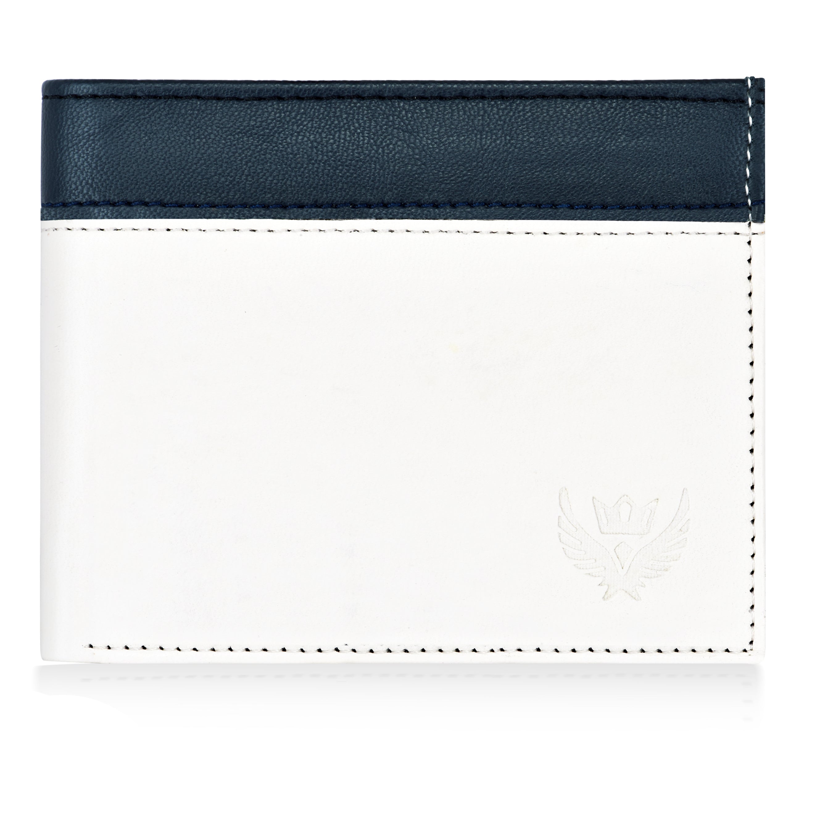 Lorenz White Leather Wallet with multiple compartments for cards and cash.