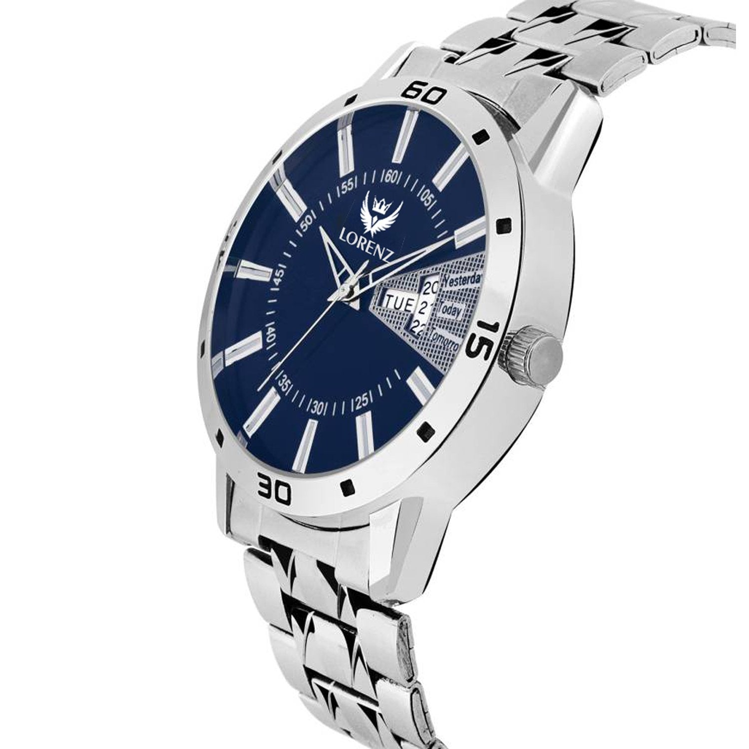 Lorenz Analog Blue Dial Day & Date Edition Men's Wrist Watch- MK-1065A - Lorenz Fashion