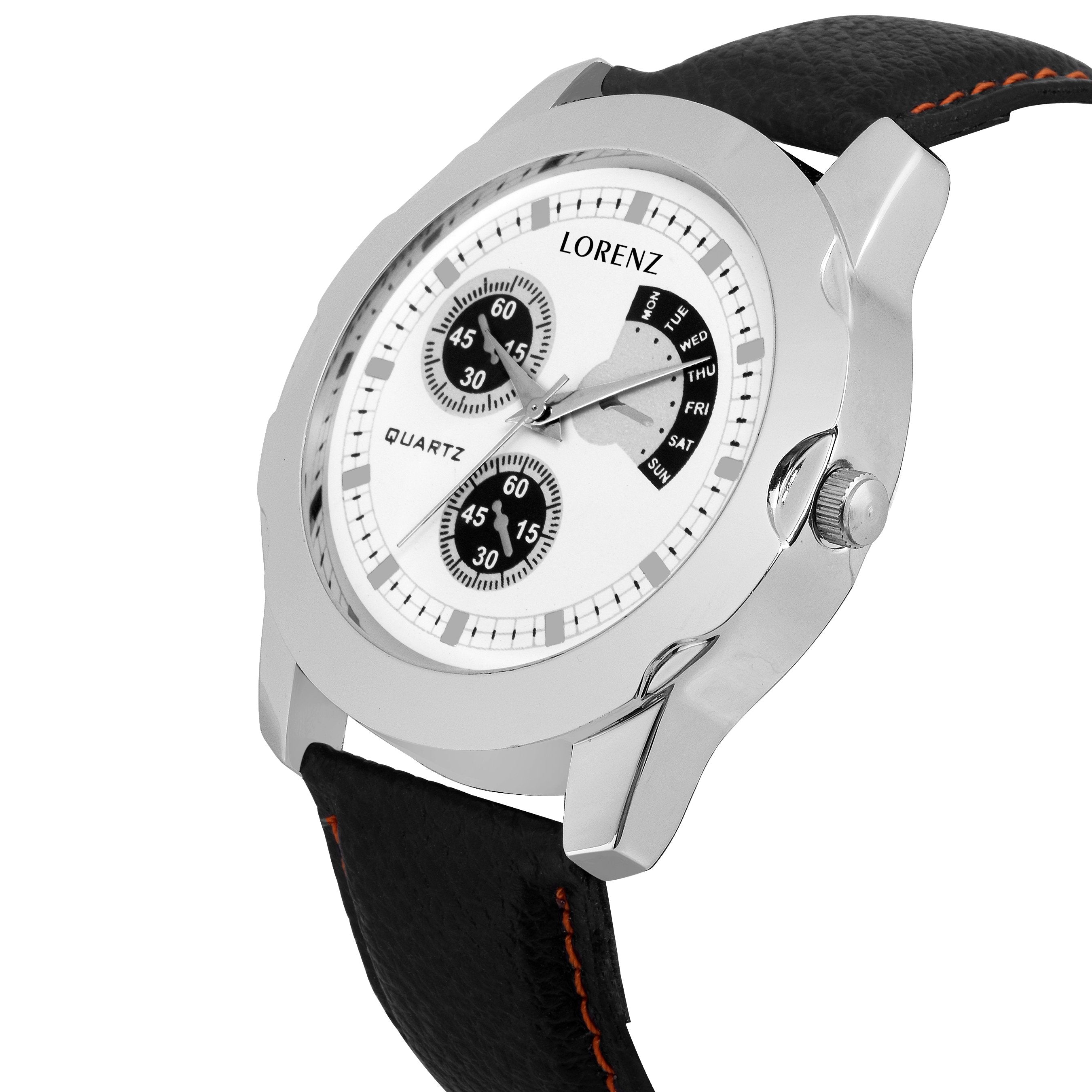 Lorenz Analog White Dial Men's Watch- MK-1069A - Lorenz Fashion