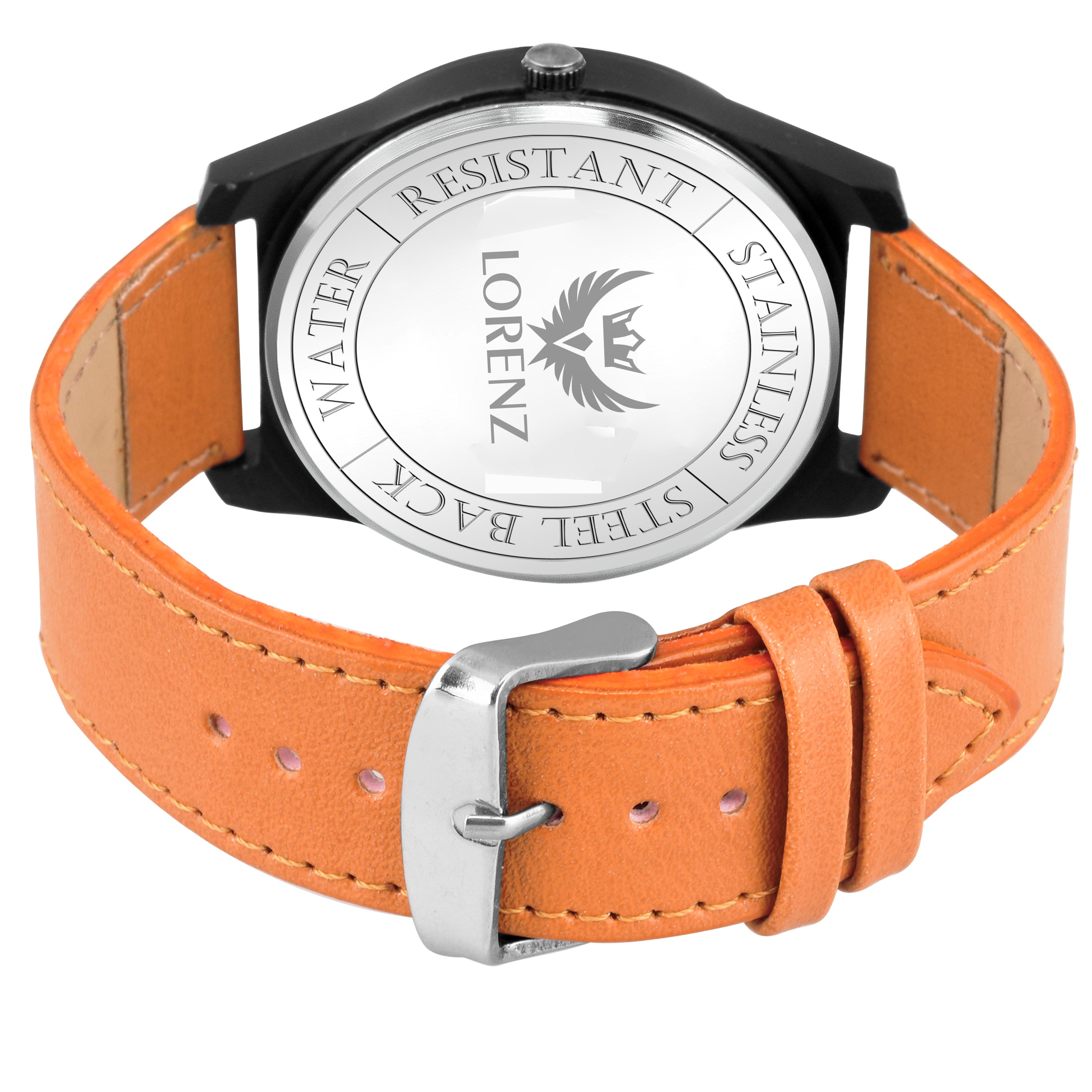 Lorenz MK-2028W Date Edition Black Dial Analogue Watch for Men - Lorenz Fashion