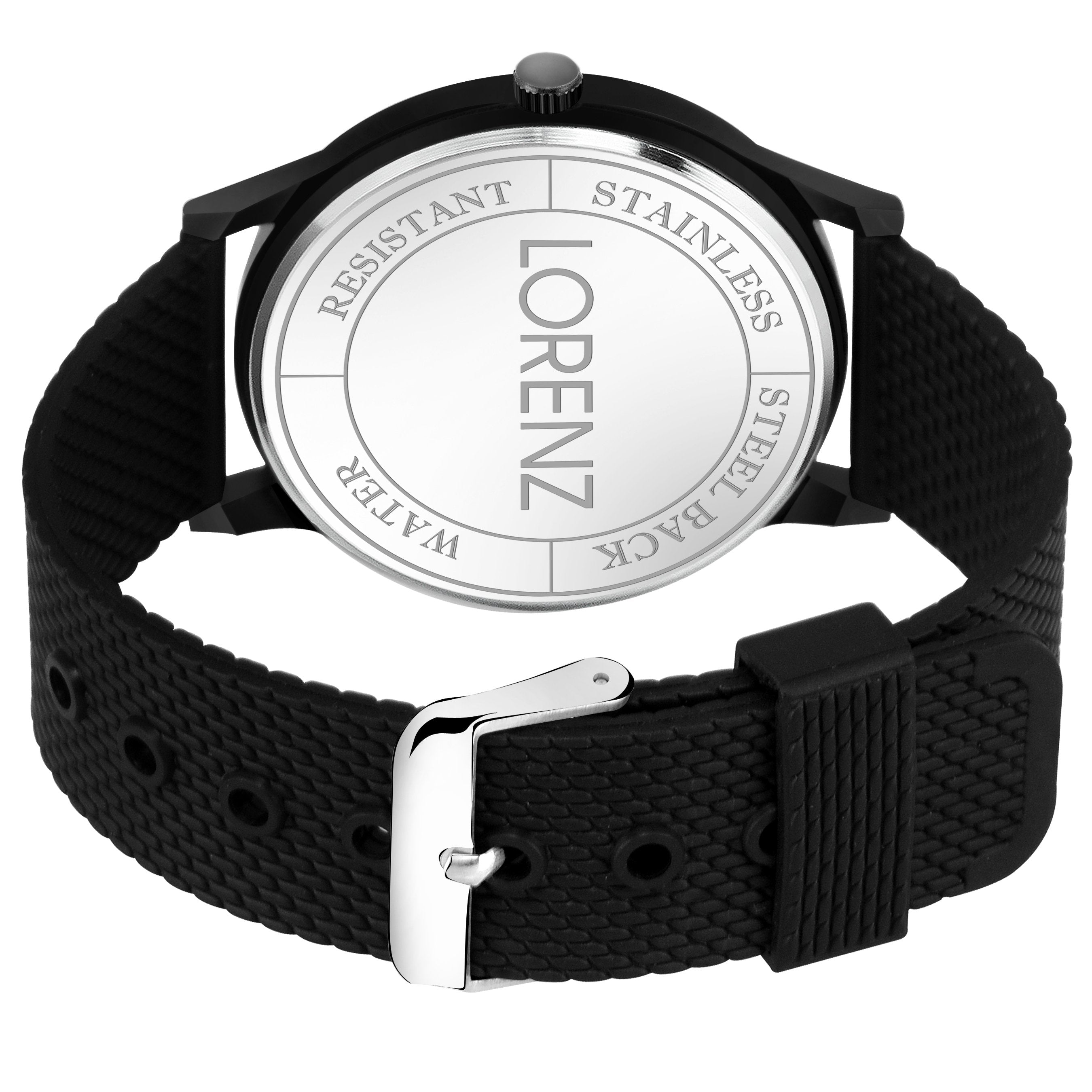 Lorenz Black Date Dial Watch for Men & Boys - MK-2073W - Lorenz Fashion
