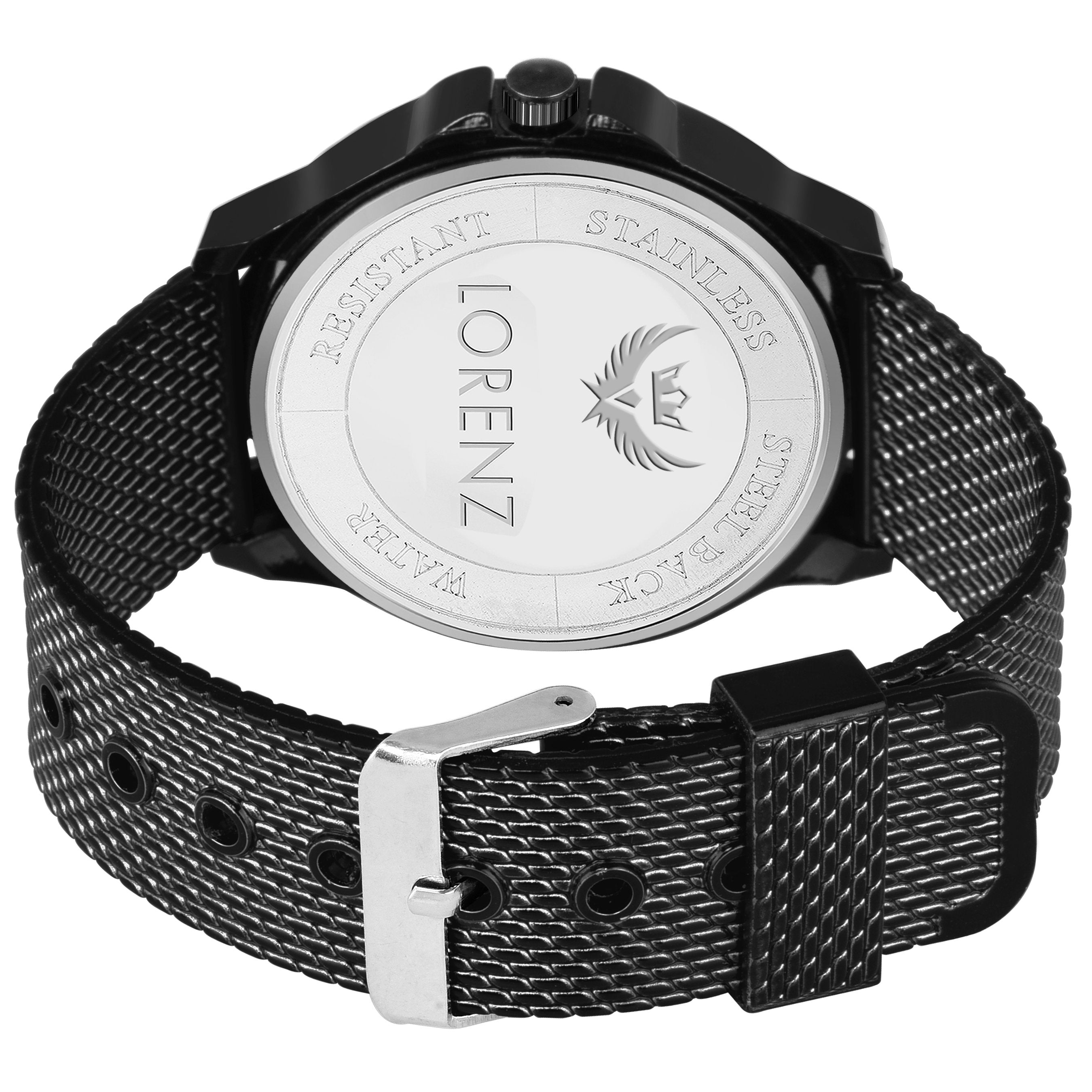 Lorenz Silicone Strap and Multi Colour Dial Watch for Men & Boys- MK-2098W - Lorenz Fashion